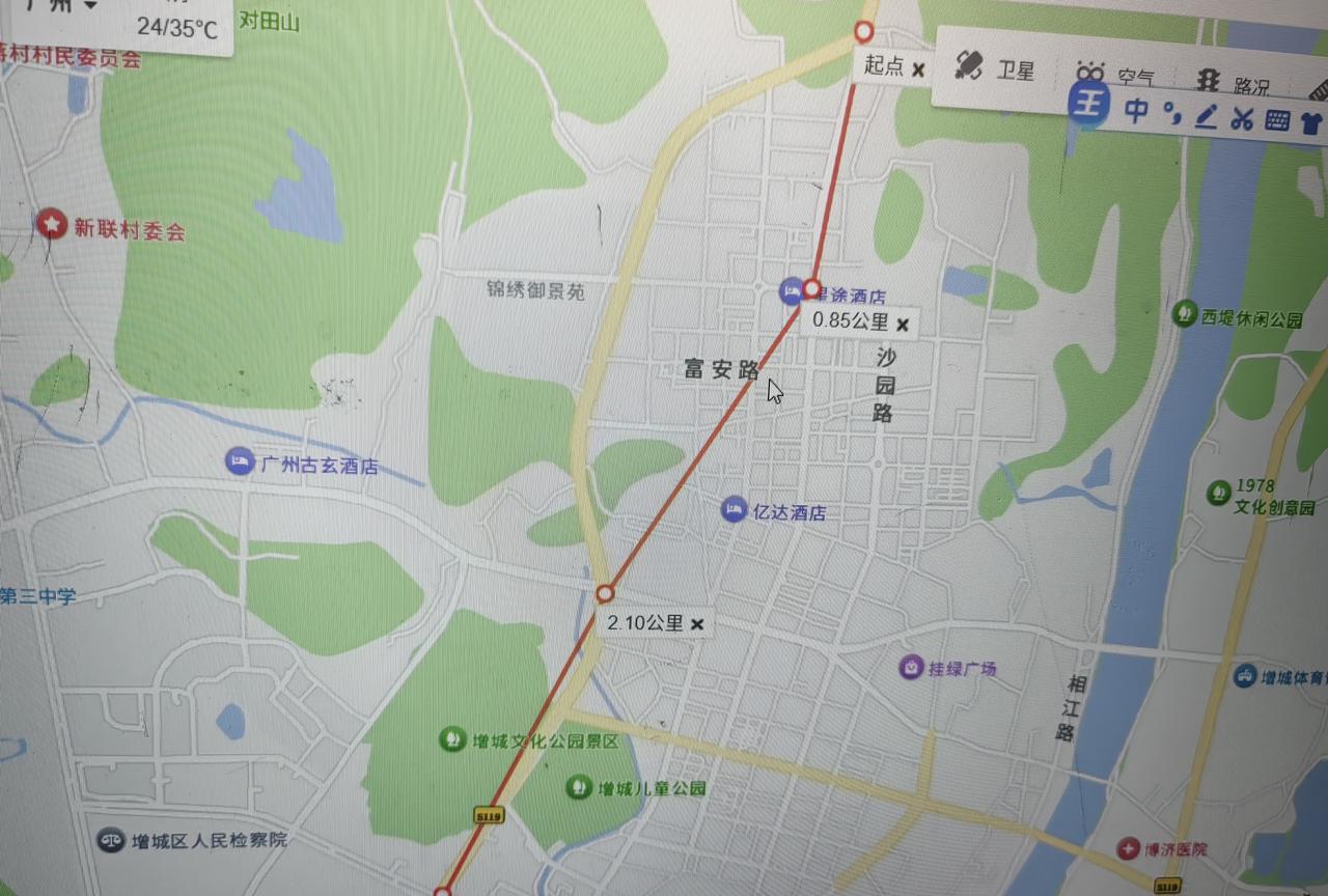 广州地铁19号线自制规划图
线路名称：广州地铁19号线
起止点：开园中路-水西