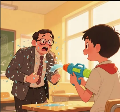 如果学生拿水枪滋我怎么办？

这两天我一直在想一个问题，如果我的学生上课拿水枪滋