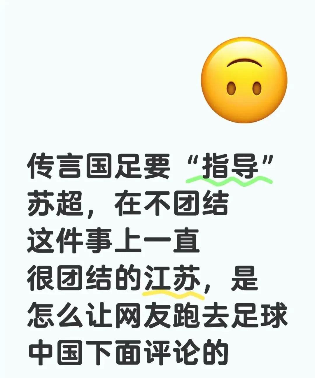 传闻足协去指导苏超，球迷留言：你不要过来啊！