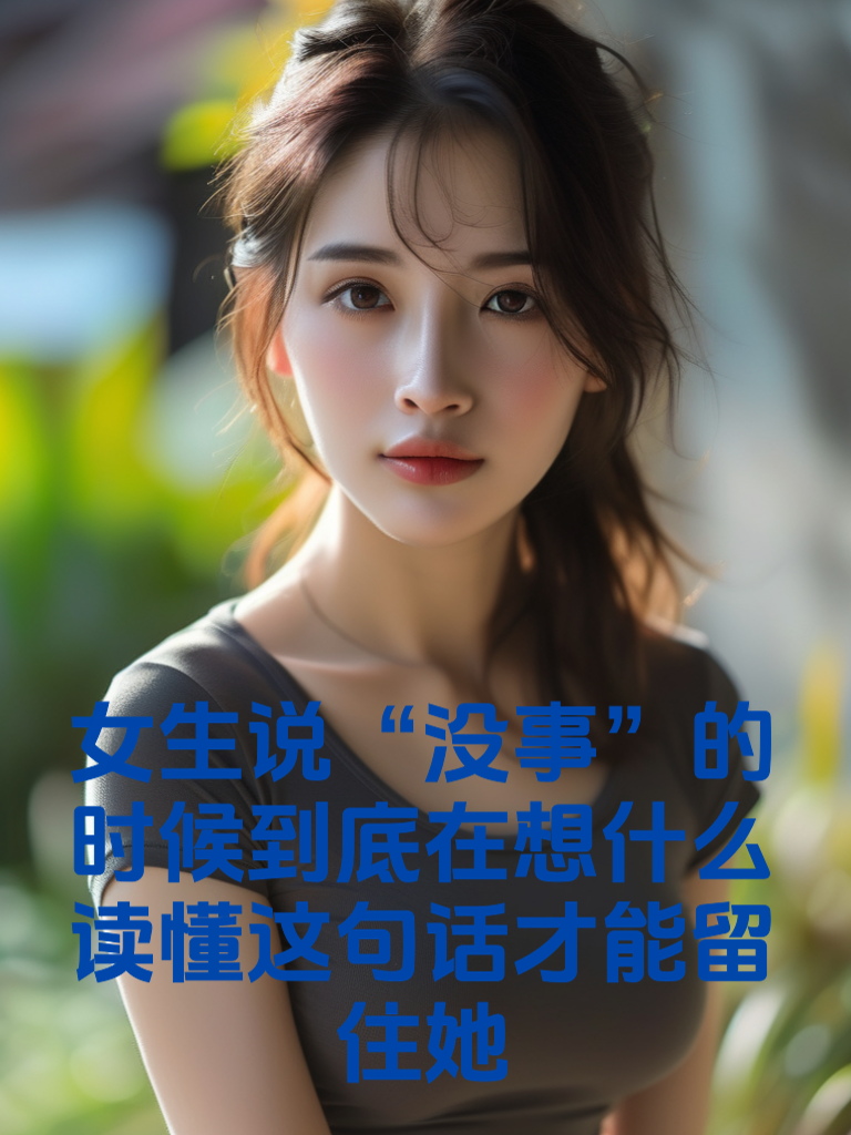 女生说“没事”的时候到底在想什么？读懂这句话才能留住她