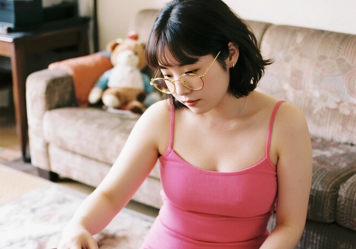 居家舒适风：纯色穿搭在沙发边上的自然美感