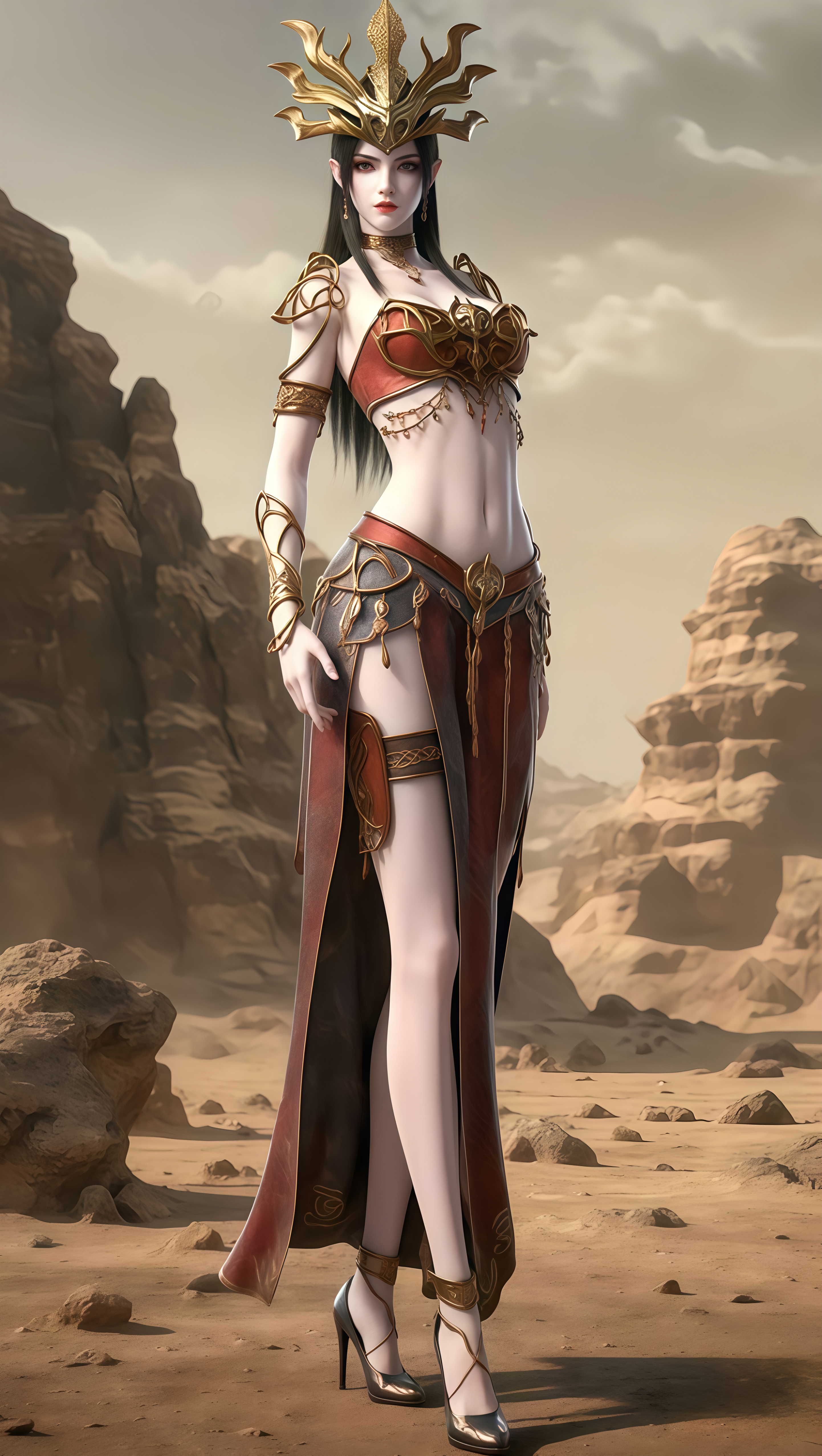 国漫女神美杜莎女王，萧炎从未有过染指之心，4K壁纸美出高级感！