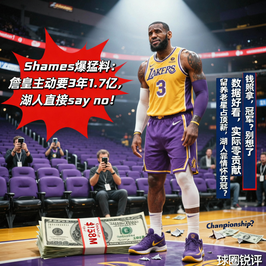 Shames爆猛料：詹皇主动要3年1.7亿，湖人直接say no！结果老詹只能执