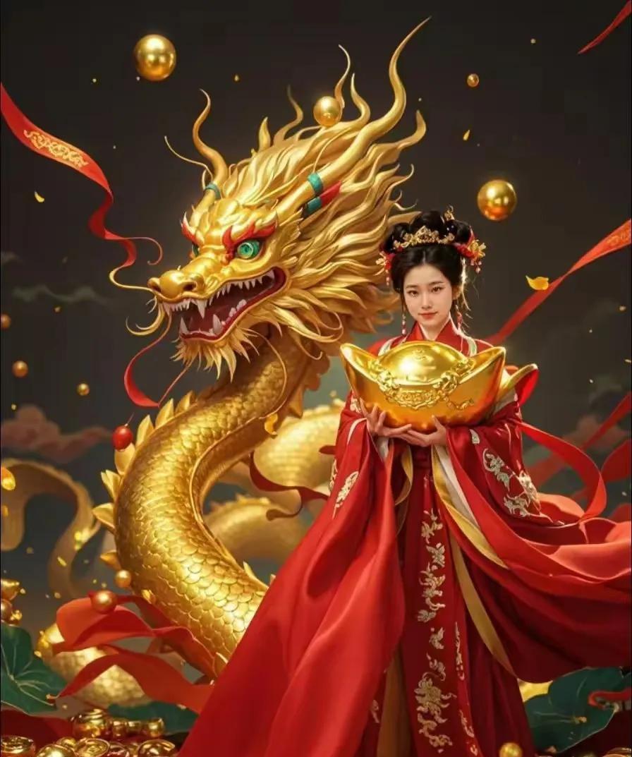 龙女送来金元宝
收到今年发大财