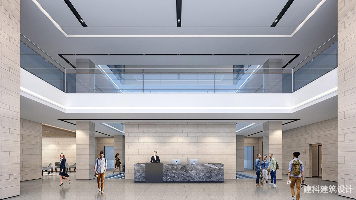 电子厂办公楼装修设计案例