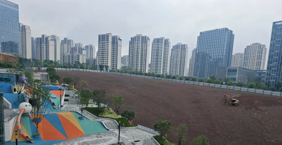 一台挖机作业，中央公园绿廊又摆烂了！

中央公园的绿廊近期几乎一直处于停滞施