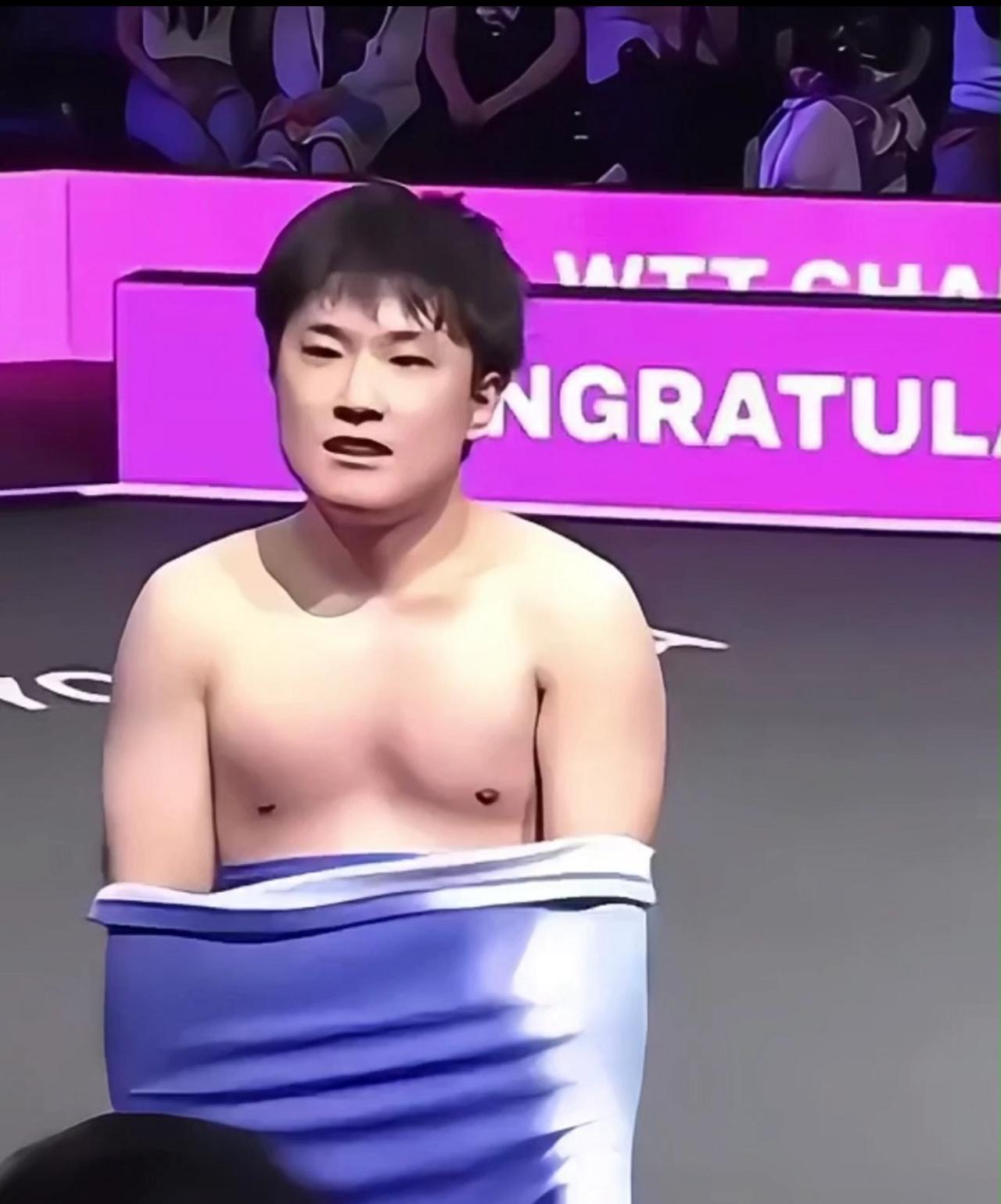 被压抑了三年，发泄一次情有可原！张本智和夺冠后的采访发言足见其对战胜大头的饥渴！