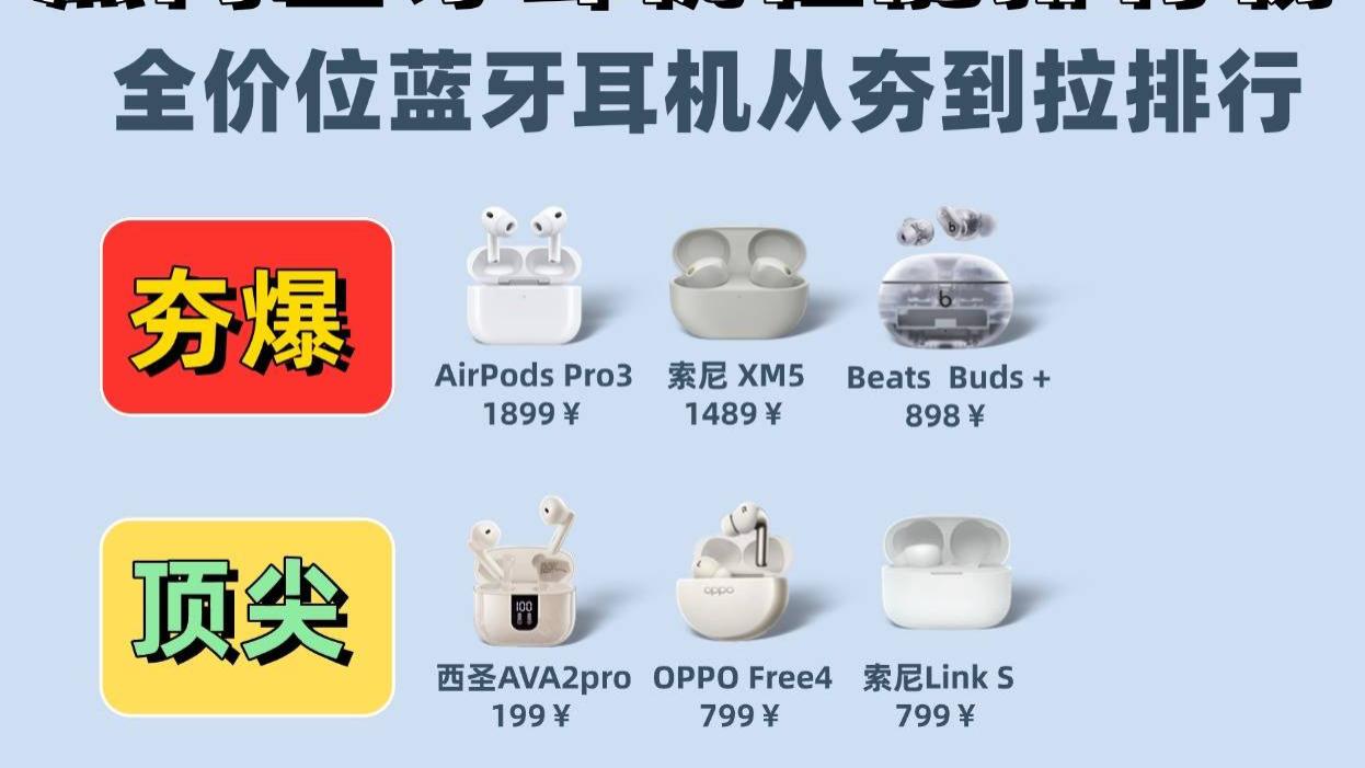 蓝牙耳机品牌哪个好？2026蓝牙耳机品牌排行榜前十名盘点！