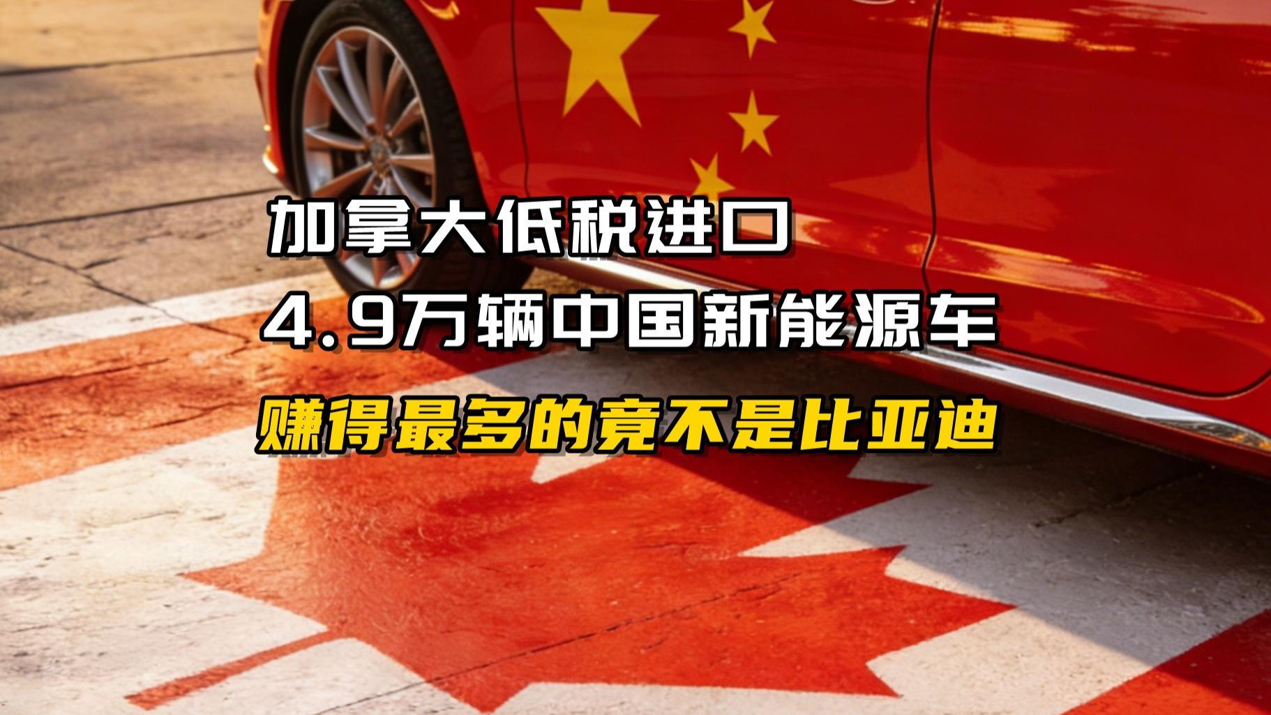 加拿大低税进口4.9万辆中国新能源车，拿到配额最多的居然不是比亚迪？
