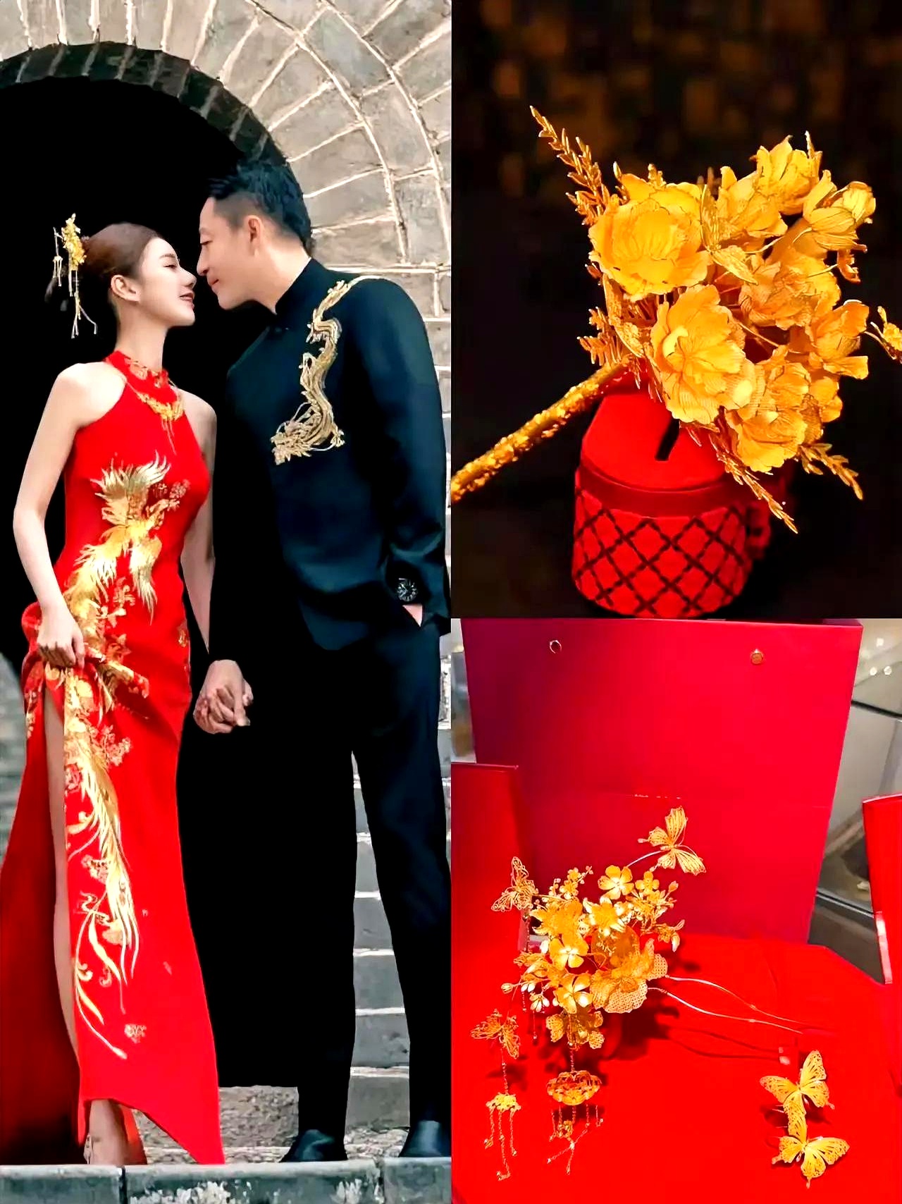 180克纯金手捧花，婚礼现场上演了一出“黄金争夺战”。十多万元的玩意儿，说扔就扔