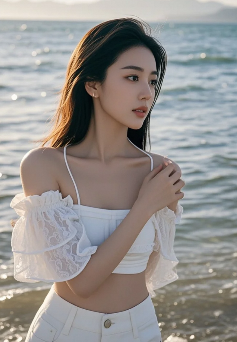 风吹裙摆，心随影动，梦随她走