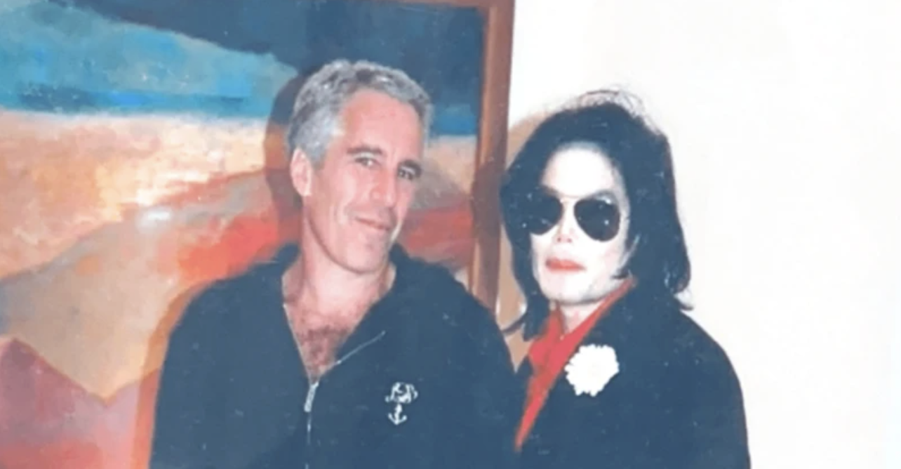 图片为爱泼斯坦和迈克尔·杰克逊合照