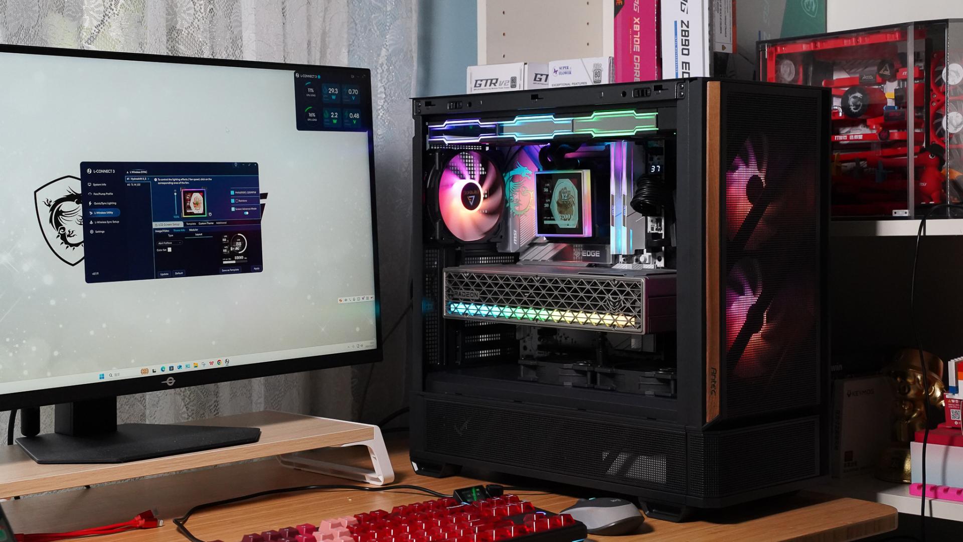 告别水冷管乱穿！隐形走线颜值拉满，联力隐流二代方屏水冷实测