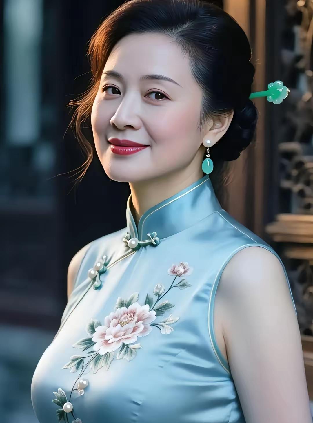 半老徐娘是贤妻，
端庄高雅爱心怡。
同眠共枕白头老，
………………
【宽容温婉幸