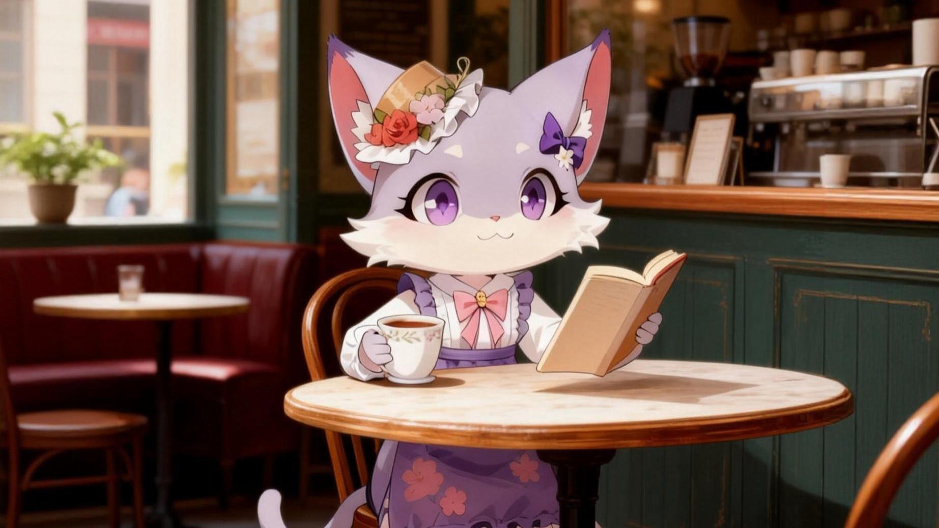 我去！福运猫锦葵这组法式咖啡馆壁纸美到犯规☕✨