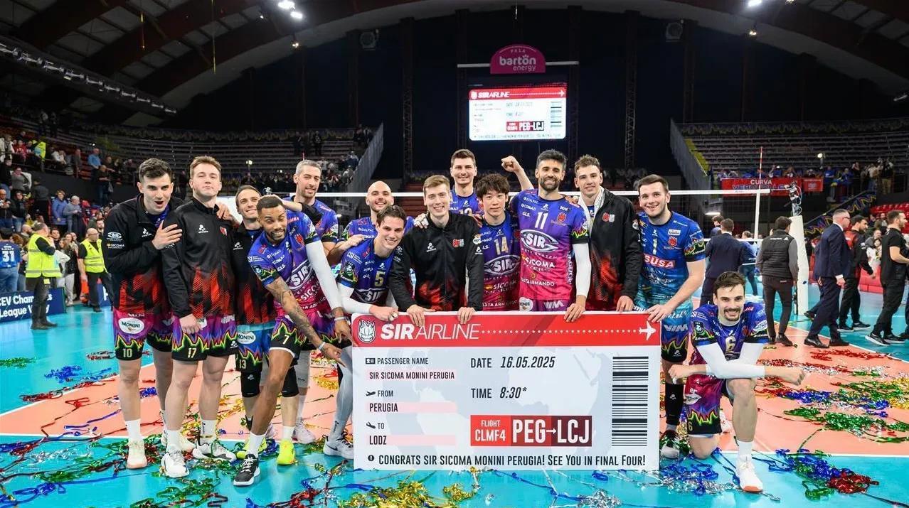 欧冠男排佩鲁贾双杀蒙扎进四强 石川祐希MVP
3月20日佩鲁贾，欧冠男排1/4决