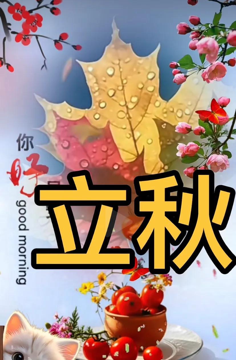 今日立秋，愿秋风带来清爽，好运与健康相伴！
