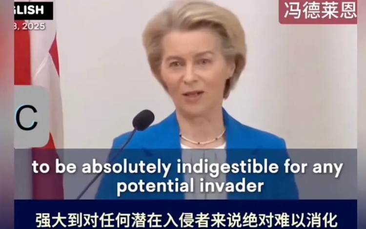 冯德莱恩比美国总统心更毒，拱火心不跳脸不红，执意想让乌克兰与俄罗斯打下去。她说：