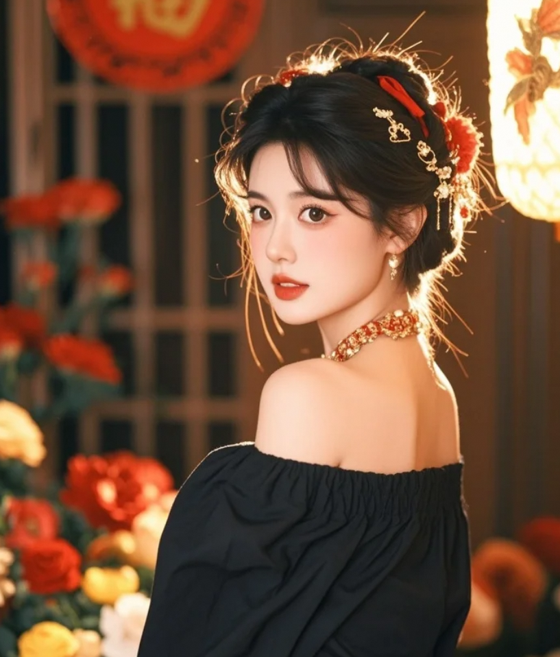 她一笑倾城醉，如花容颜映晴空