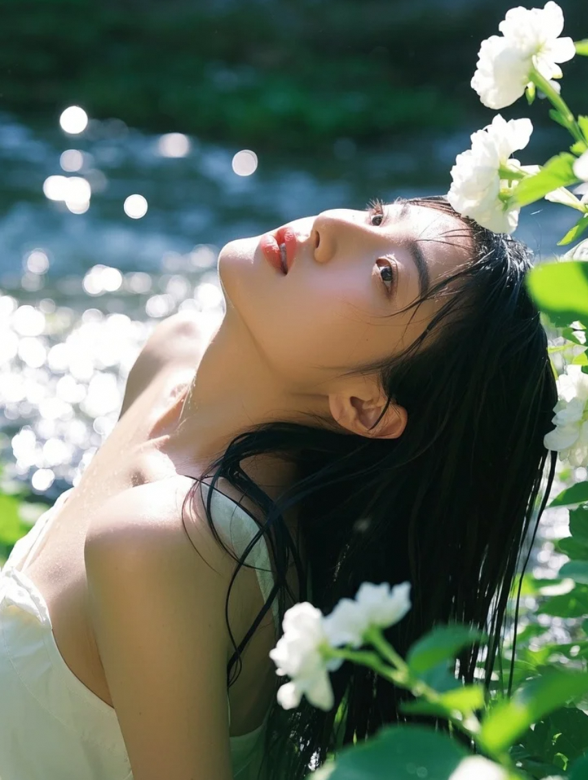 水波轻轻摇晃，像我对你的想念一样柔软。
