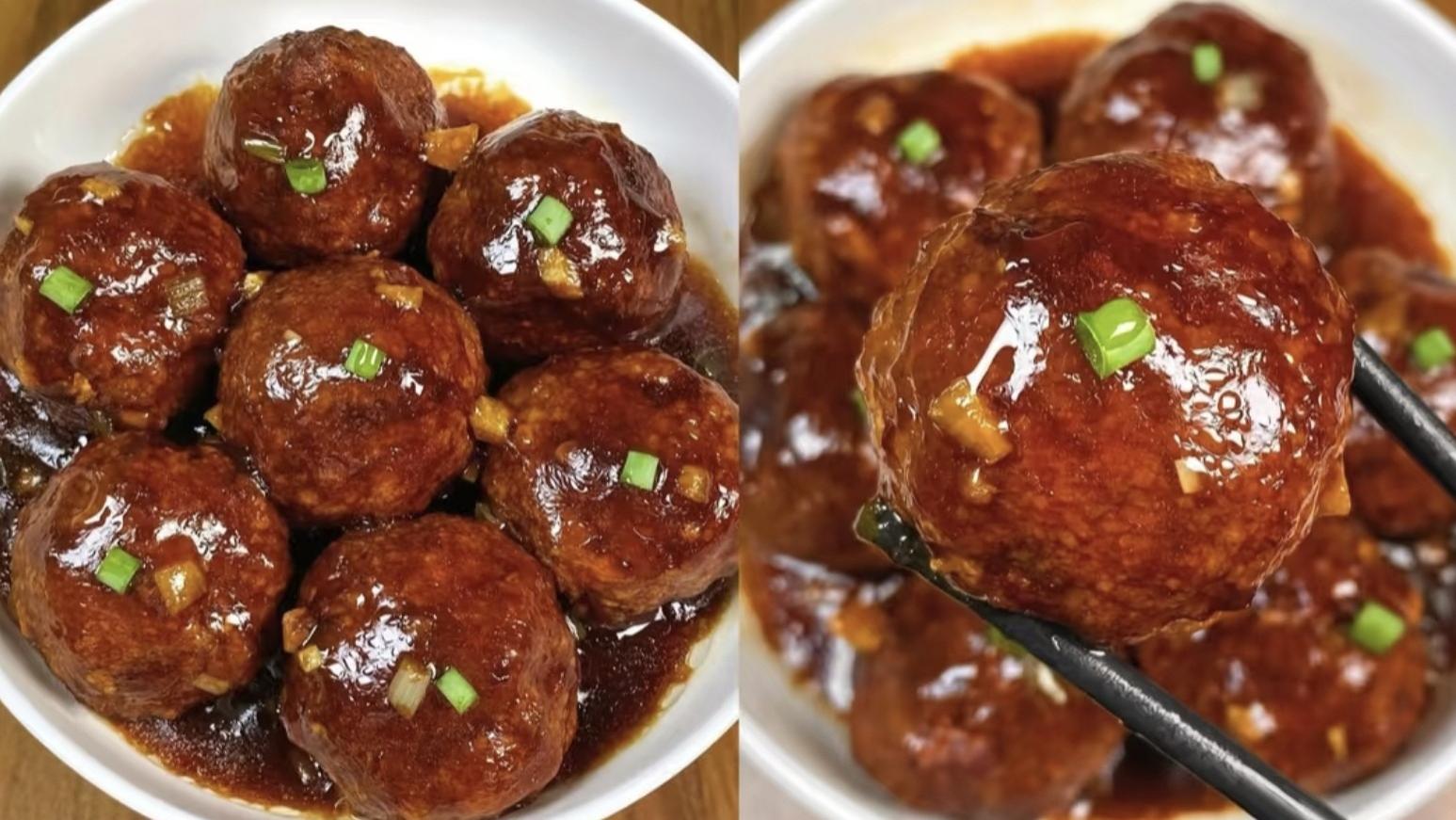 功夫菜简单做！家常红烧狮子头，好吃到舔盘！