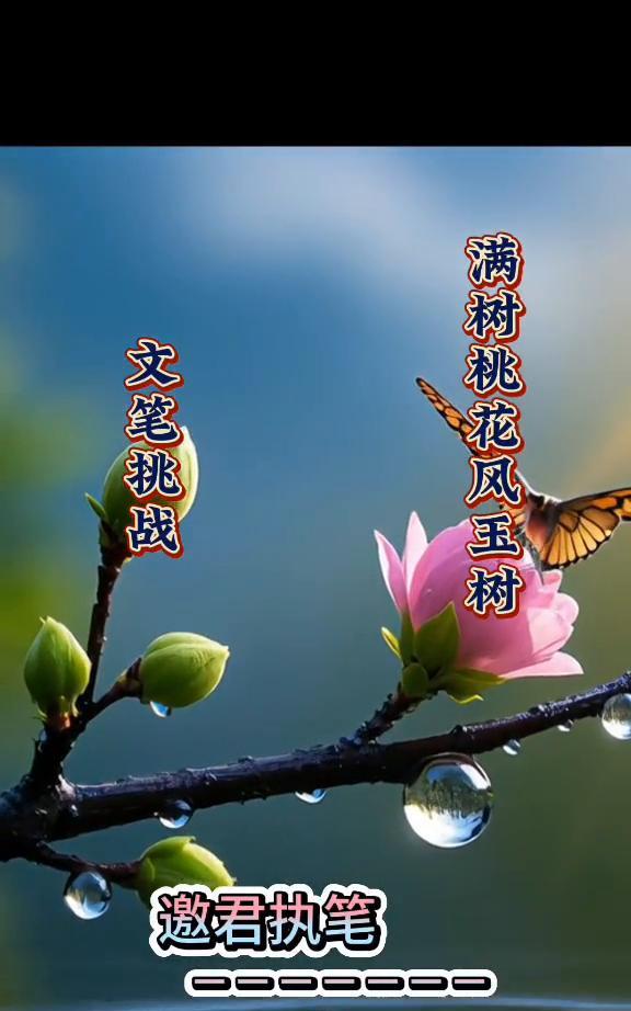满树桃花风玉树文笔挑战。
邀君执笔。