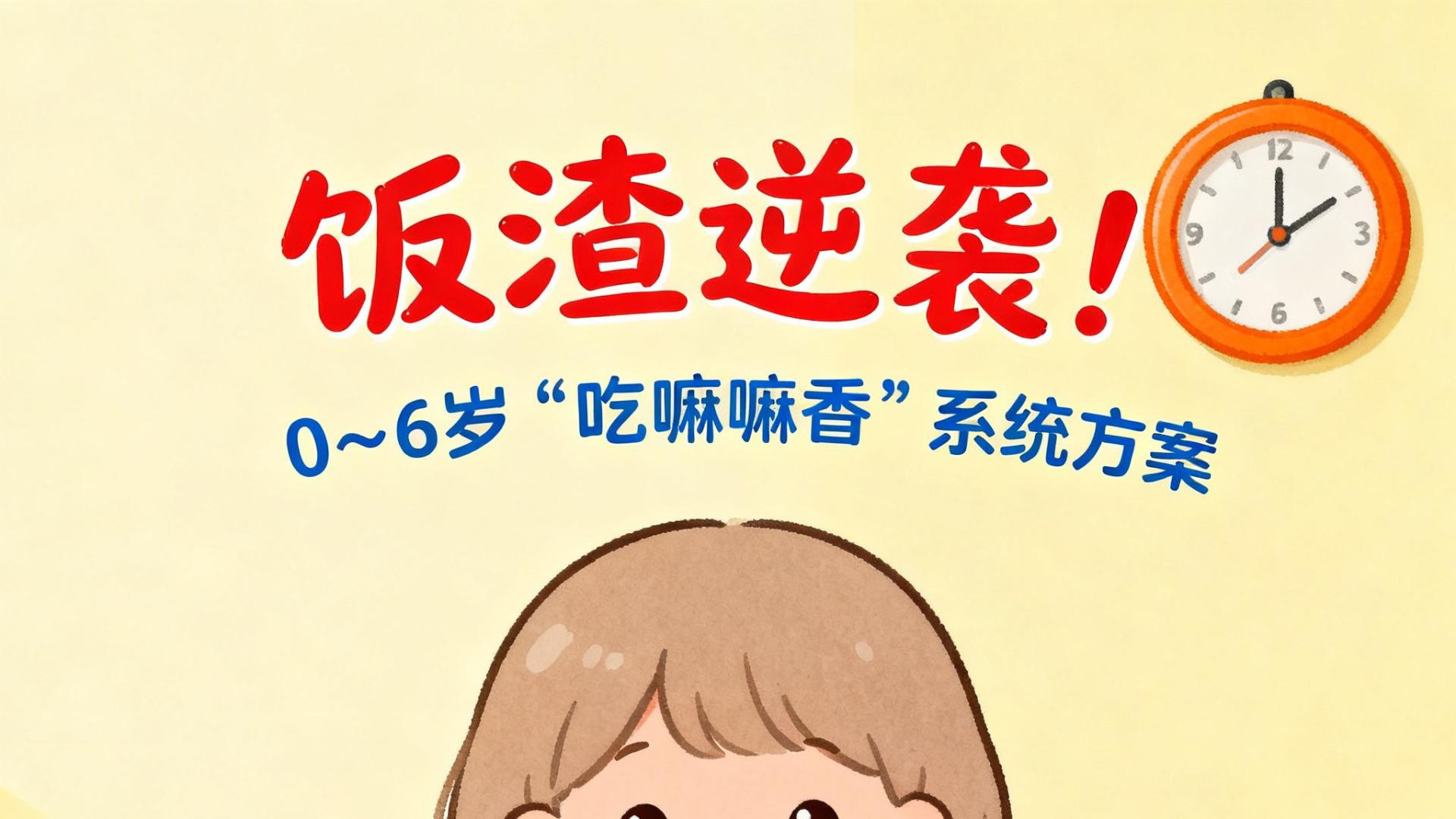 “饭渣”逆袭！0～6岁“吃嘛嘛香”系统方案 ——从追喂、挑食到自主干饭，15天让餐桌告别鸡飞狗跳