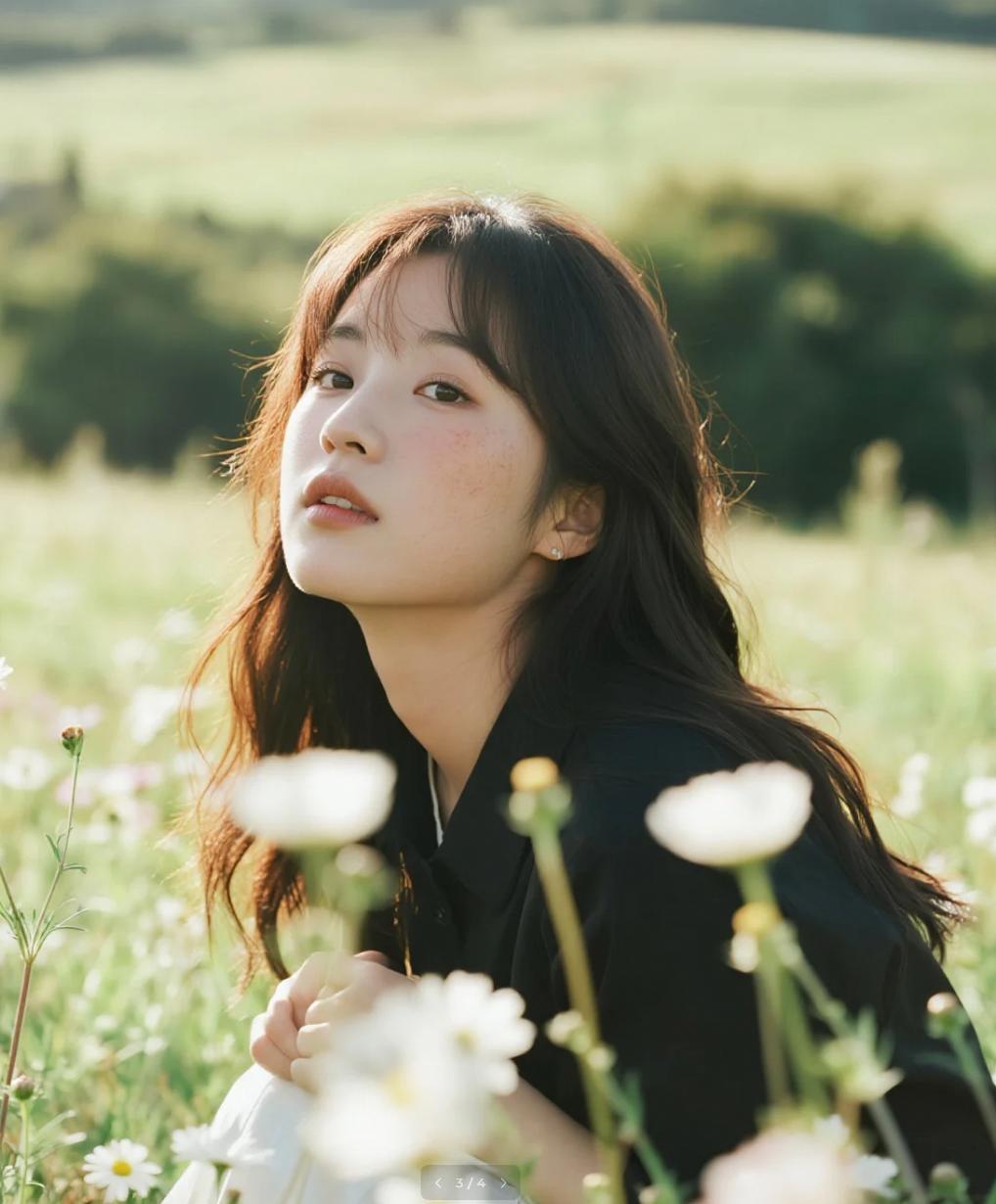 暮色熔金： 她站在燃烧的天际线，你想与她共赏这最后一抹霞光吗？