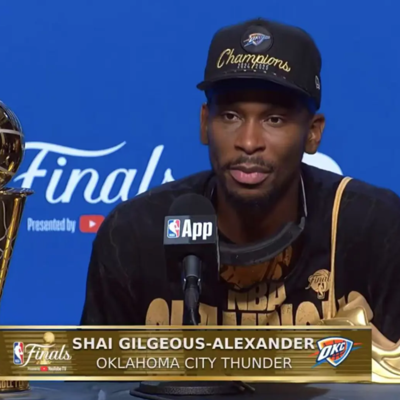 SGA谈哈利伤退：重要的一战伤退令我心碎

NBA总决赛G7雷霆主场战胜步行者，