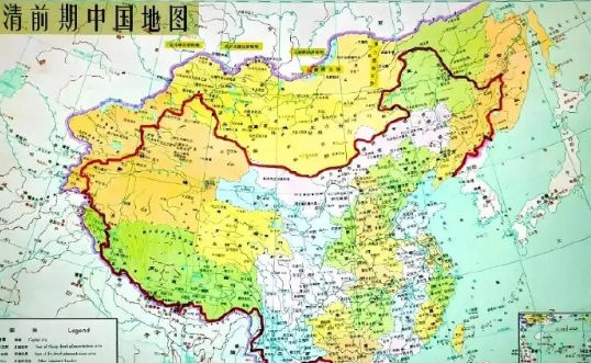 清朝时期的中国地图 ​​​
