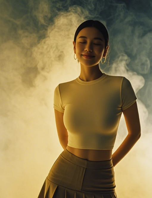 热辣美眉侧身摆拍 腰臀曲线让人过目难忘