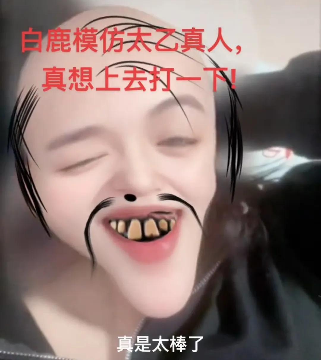 真是太棒了白鹿说你打我噻你打我噻他好像很得瑟的样子看上去真想打一下，什么时候看到
