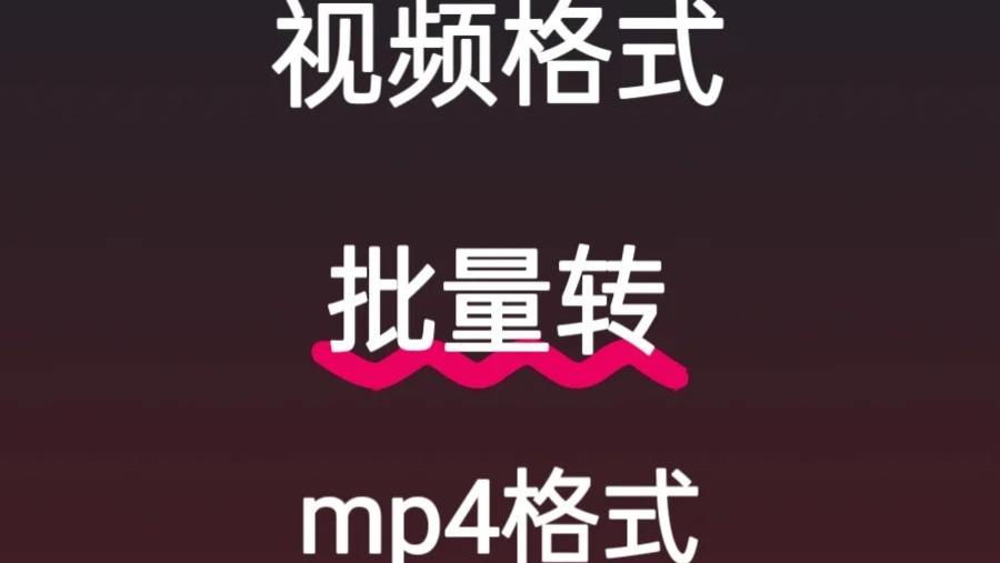 视频格式免费批量转换mp4格式保存MP4观看