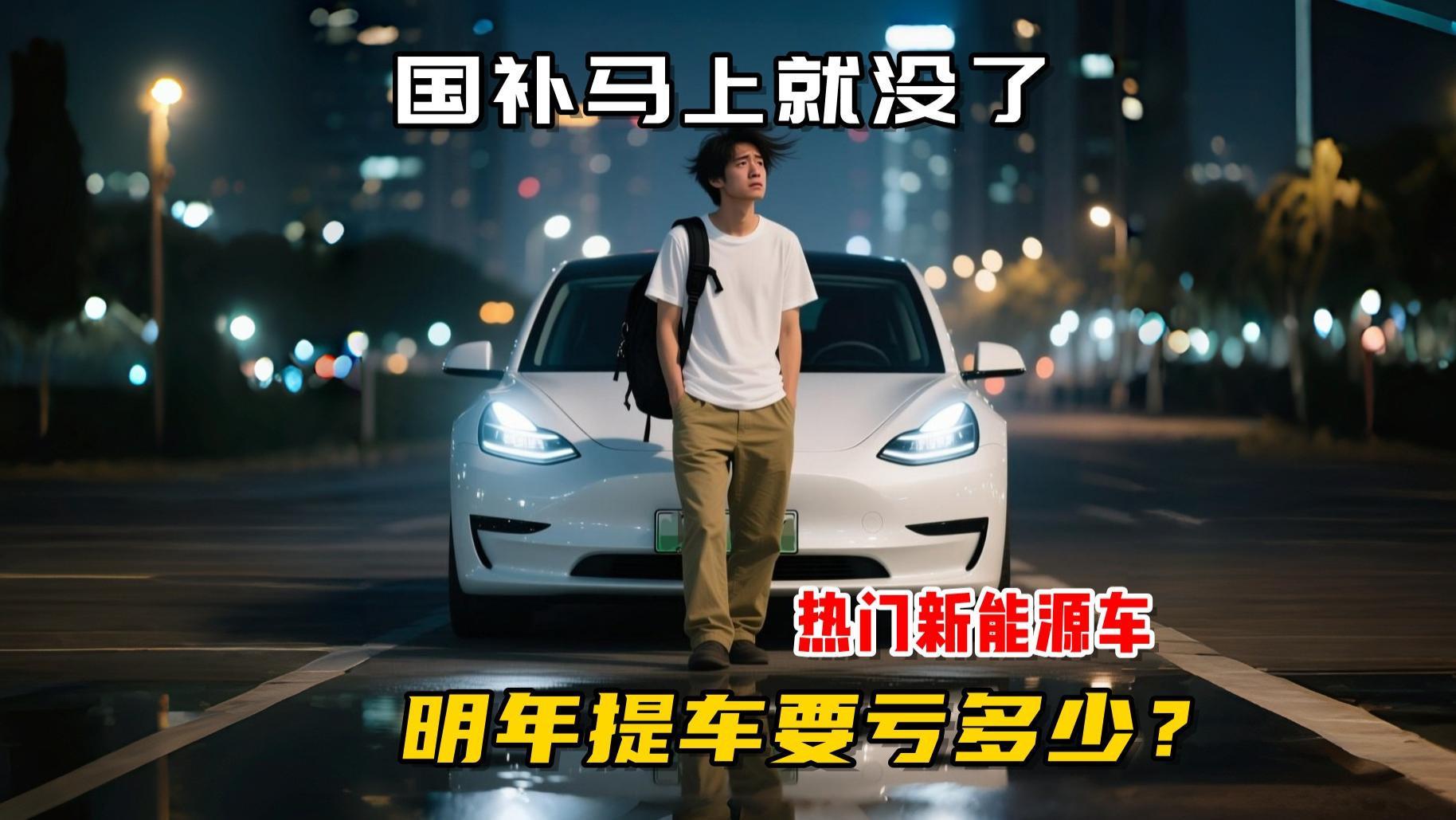 国补即将终结，热门新能源车明年提车的话要亏多少钱？