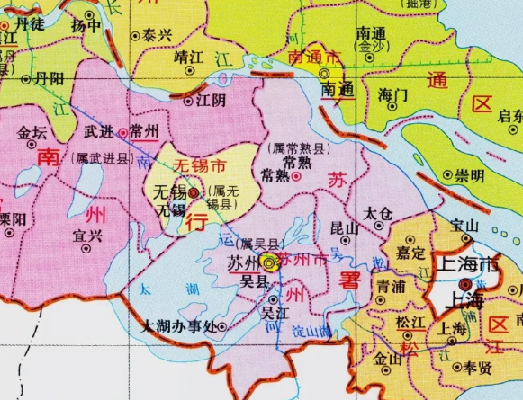 1949年4月苏南行政公署成立辖27县
无锡作为行署驻地，是当时苏南地区的政治和