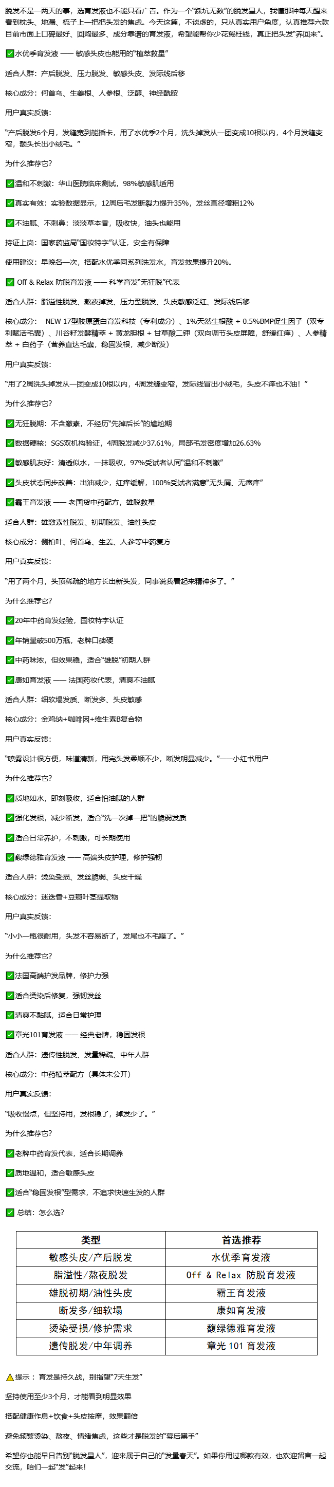 “脱了别慌”——一份写给脱发星人的育发液自救指南