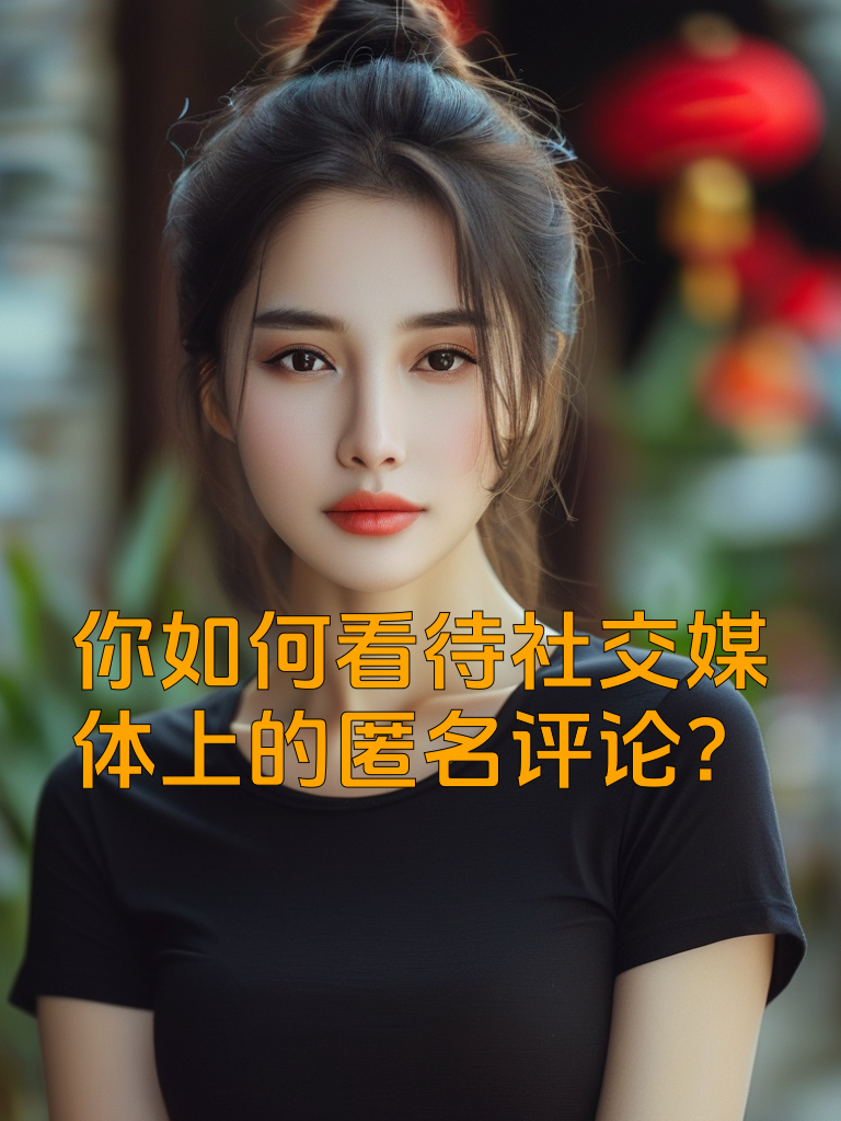 你如何看待社交媒体上的匿名评论？