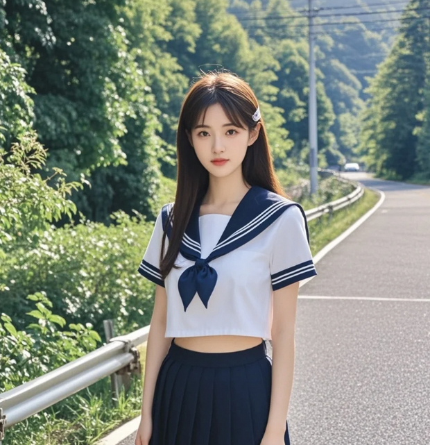 水手服下的完美曲线 教科书级身材比例