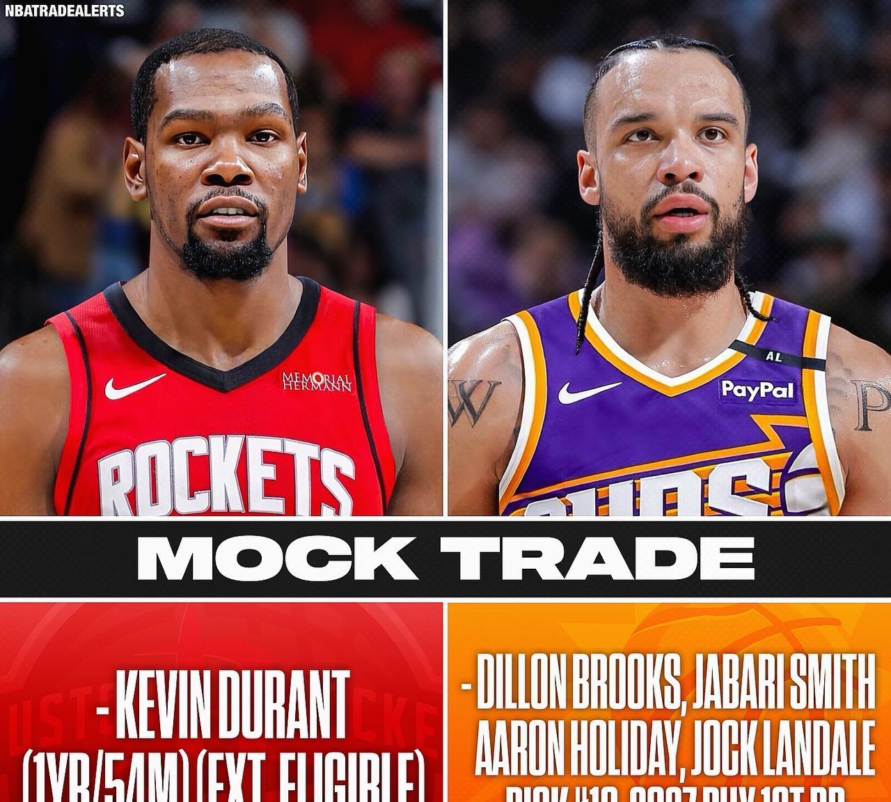 这是美媒NBATRADEALERT为火箭队今夏引援的献策！
其中，最为关键的动作