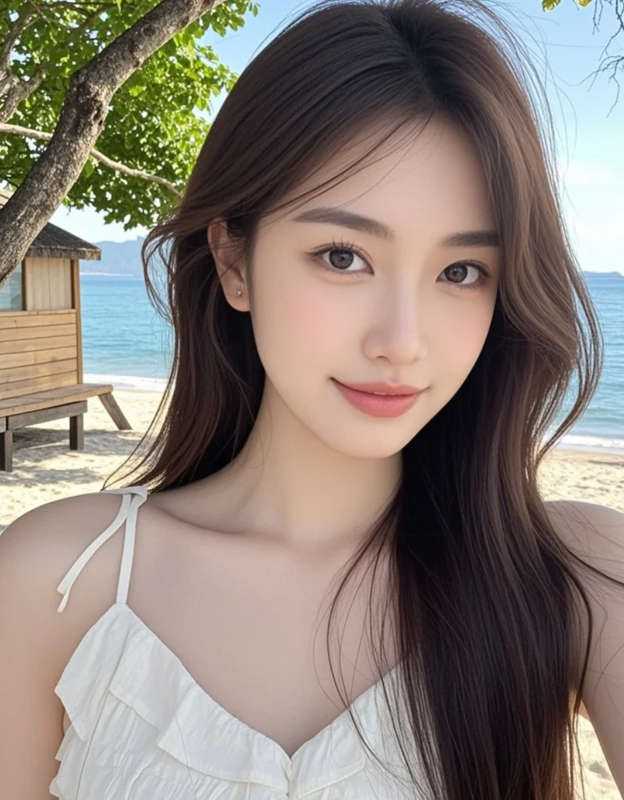 海平面在晃，可我看镜头时很坚定哦！