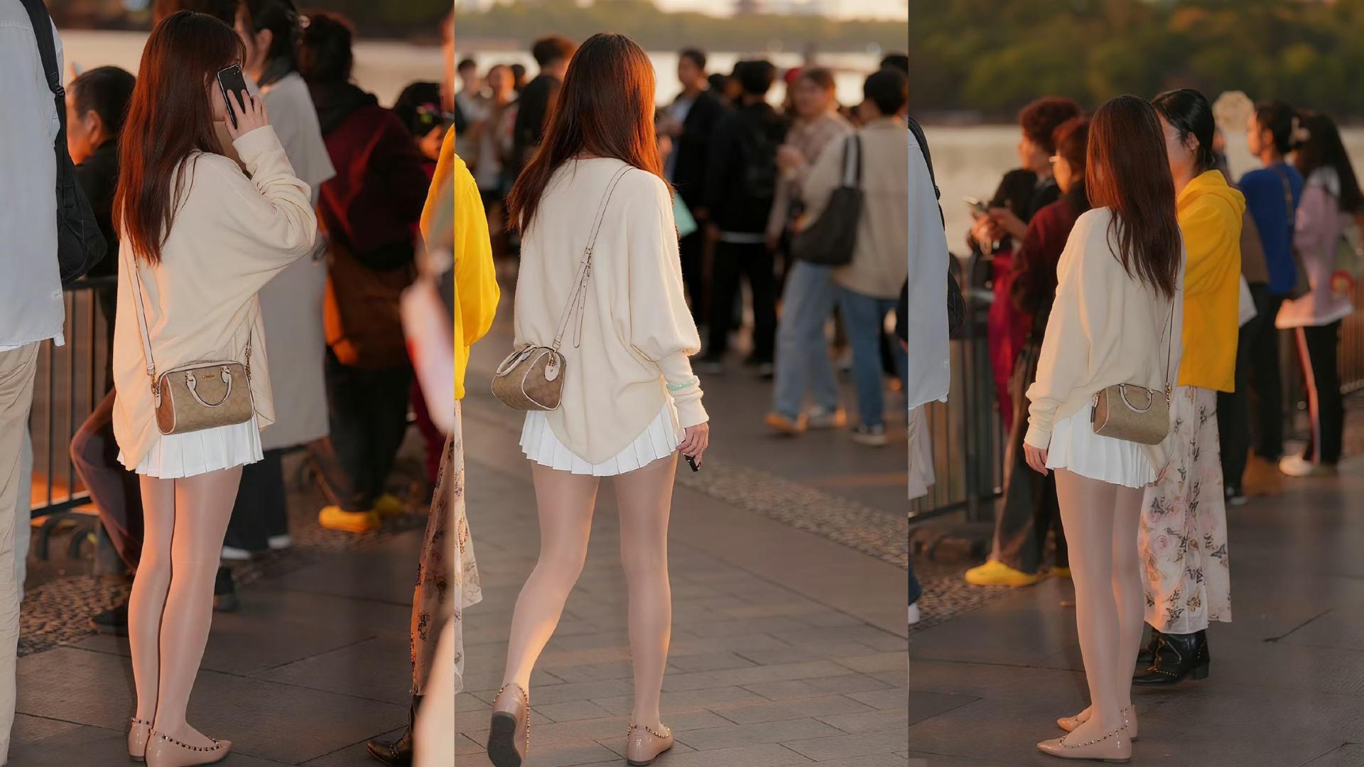 城市画报：在黄昏的街头，遇见一位“柔光滤镜”般的女孩