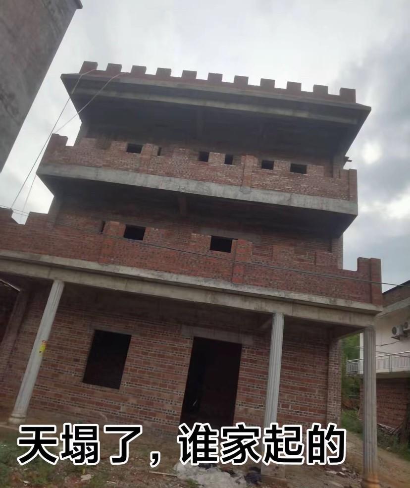 这房子盖的，一言难尽。完美的结合了长城和碉堡的造型，另外这一楼的大门留的太小了吧