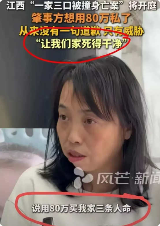 一家三口被撞案
虽然我也希望是死刑，
但大概率不会死刑，因为事发时很难说主观上存