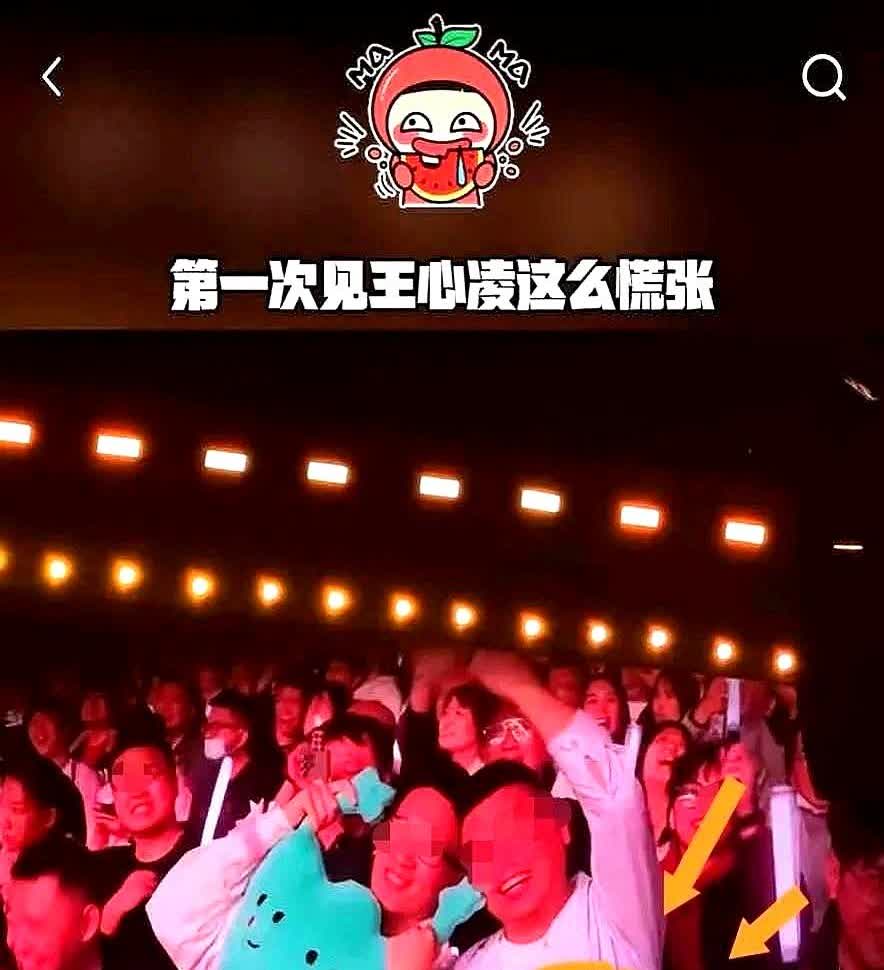 王心凌的脑子这辈子都没转这么快过！

她在广州演唱会，镜头切到观众席两个男子