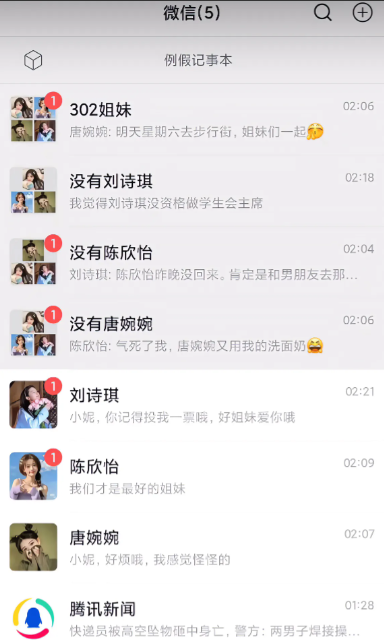 女生宿舍四个人5个群，都是这样的吗？

