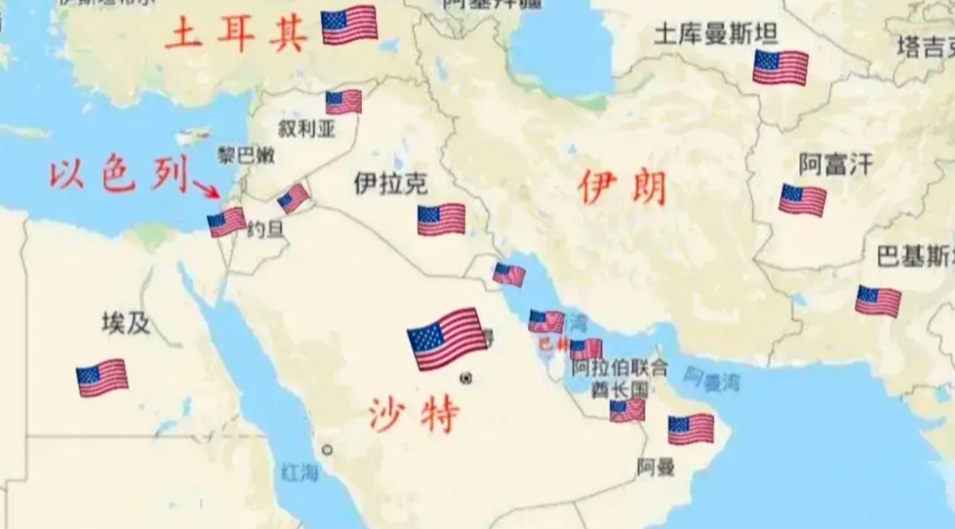 伊朗为啥态度软了？
看看周边的军事基地，再看看美国来几艘航母，如果美国真的一顿狂