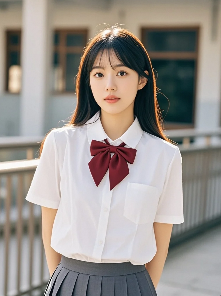 校服加身，美女优雅气质尽显，成为校园最美风景