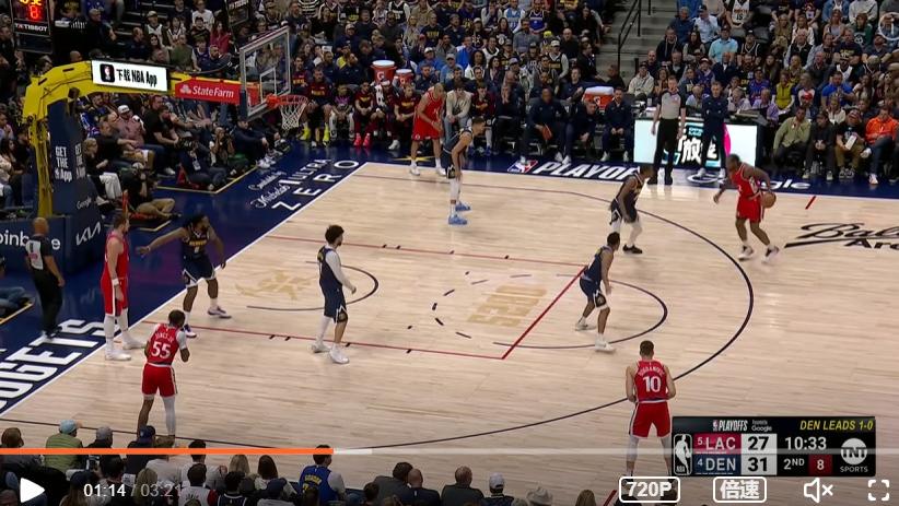 NBA西部首轮战报：快船逆转险胜扳平大比分 伦纳德关键封盖锁定胜局