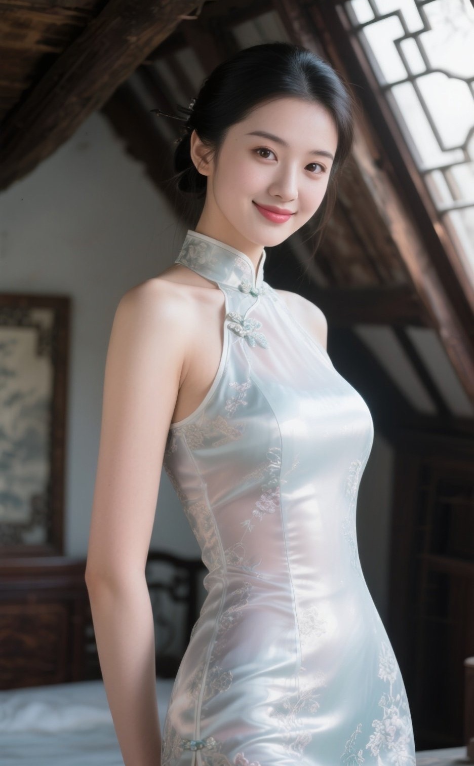 东方韵致旗袍美 一笑倾城动人心