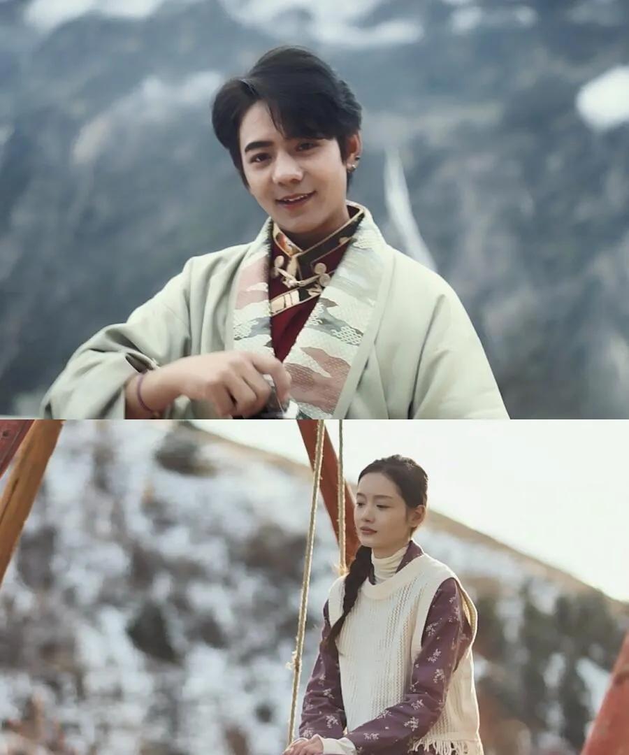 原来丁真早就演过电影了！
饶雪漫编剧的《永不失联的爱》里，他演回自己，骑马、晒太